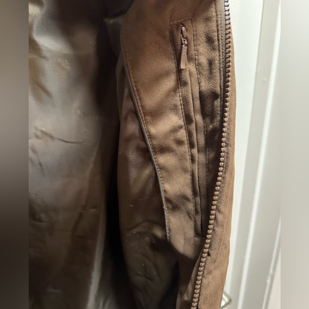 Rainforest Men's Brown Quilted Vest faux suede size LT - Picture 4 of 9